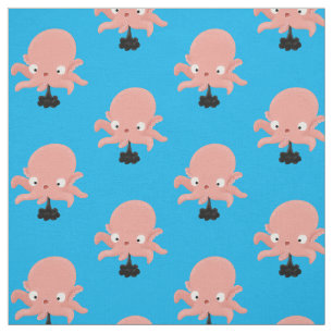 Tela Humor de personalizado de pulpo de bebé de color r