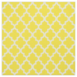Tela Humores marroquíes amarillos de oro Quatrefoil