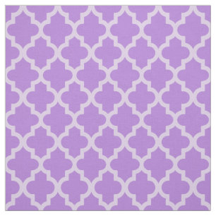 Tela Humores marroquíes Quatrefoil de la lavanda