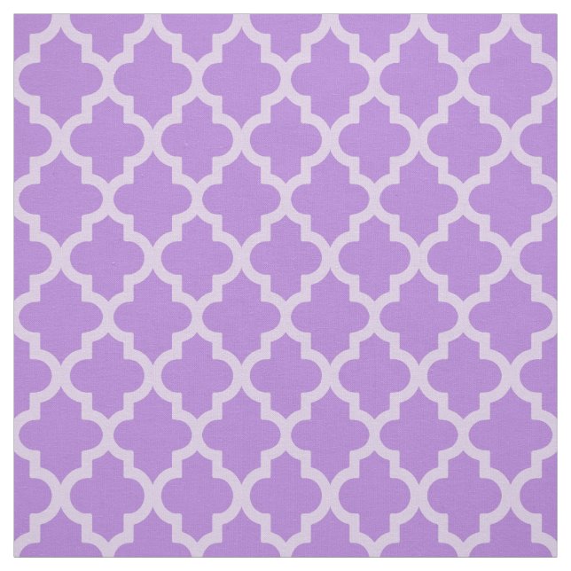Tela Humores marroquíes Quatrefoil de la lavanda (Retal)