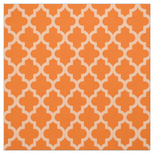 Tela Humores marroquíes Quatrefoil de la mandarina
