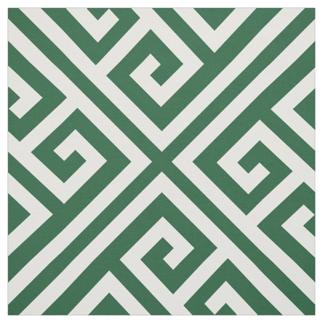 Tela Hunter Green Greek Key Large Scale (Retal)