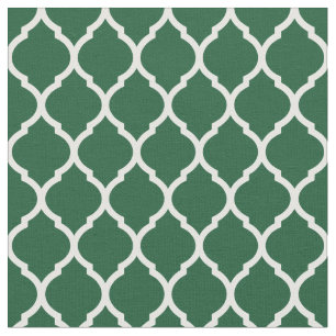 Tela Hunter Green Moroccan Quatrefoil