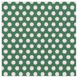 Tela Hunter Green Polka Dots