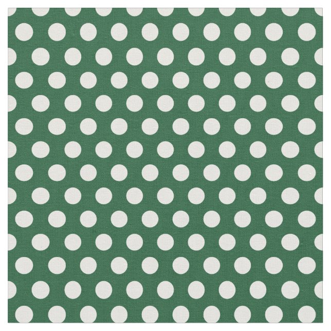 Tela Hunter Green Polka Dots (De cerca)