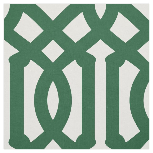 Tela Hunter Green Trellis a gran escala (Retal)