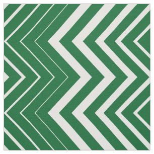 Tela Hunter Green Y White Zigzag Chevron