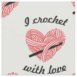 Tela "I Crochet with Love" Yarn Heart con Artesanías Ho