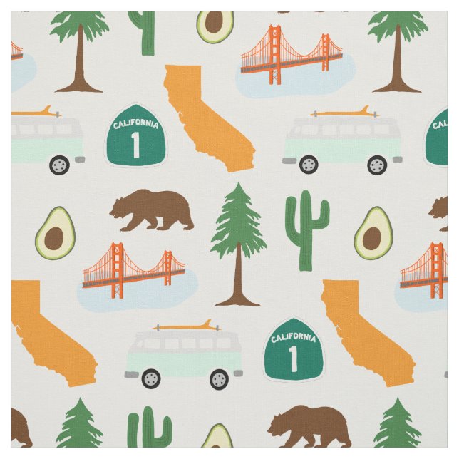 Tela Iconos de California (Retal)