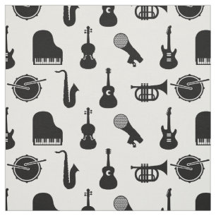 Tela Iconos de instrumentos musicales retro música en 