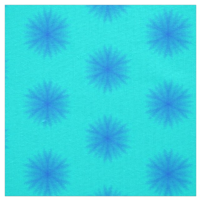 Tela Icy Aqua y Blue Snflake Pattern (Retal)