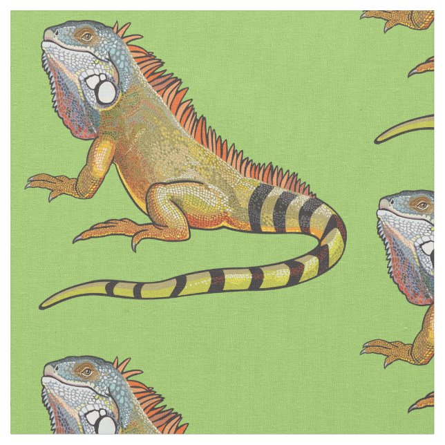 Tela iguana verde (De cerca)