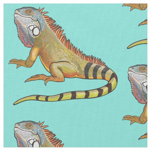 Tela iguana verde (De cerca)