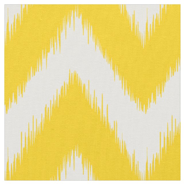 Tela Ikat amarillo Chevron (De cerca)