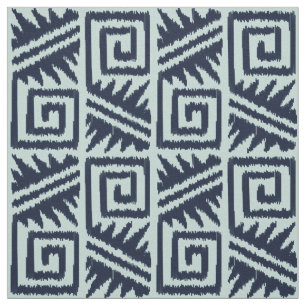 Tela Ikat Aztec - azul índigo oscuro y chambrey