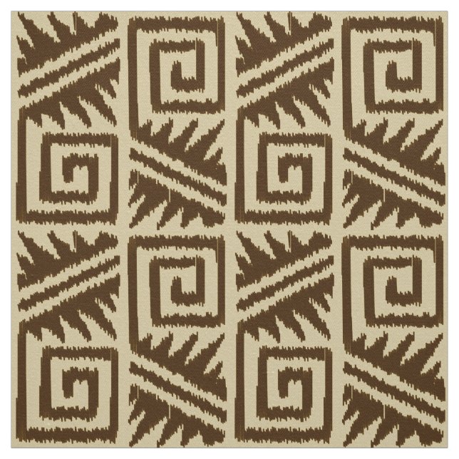 Tela Ikat Aztec - Brown y Beige (Retal)