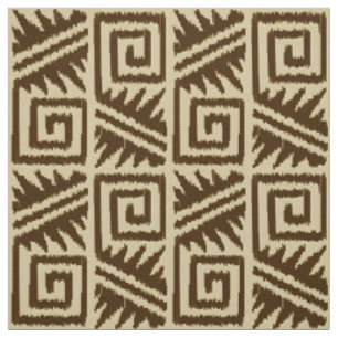 Tela Ikat Azteca - Marrón y Beige