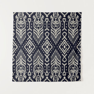 Tela Ikat bordada: Elegancia étnica.