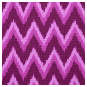 Tela Ikat Chevron Stripes - Amethyst Purple and Violet