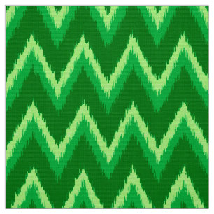 Tela Ikat Chevron Stripes - Pino y Verde Lime