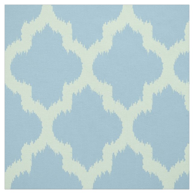 Tela Ikat De Cuatrefoil De Fábrica De Moneda Con Fondo  (Retal)