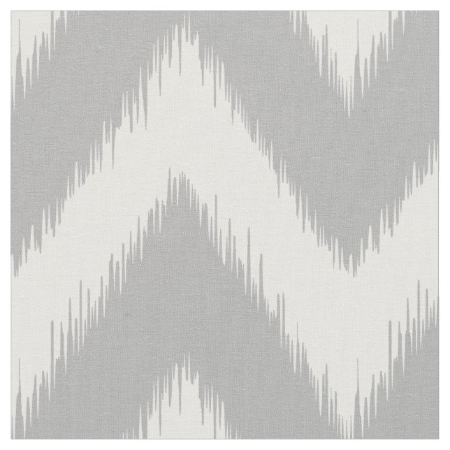 Tela Ikat gris Chevron (De cerca)