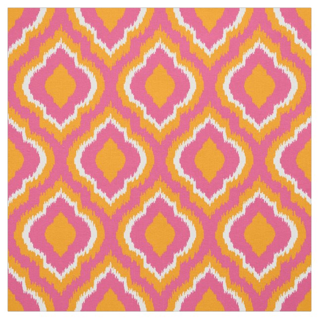 Tela Ikat marroquí rosa y Naranja (Retal)