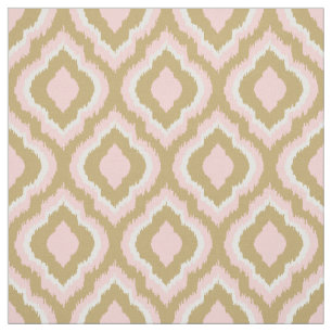 Tela Ikat Marroquí Rosa y Oro