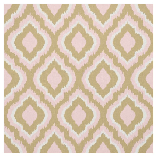 Tela Ikat Marroquí Rosa y Oro (Retal)