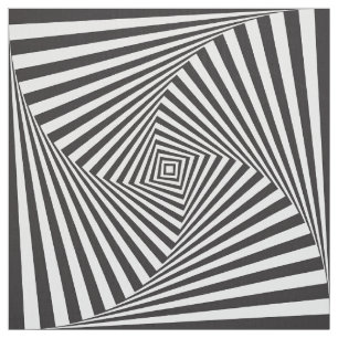 Tela Ilusión óptica espiral blanca negra hermosa