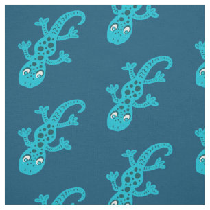 Tela Ilustracion azul del clip art del Gecko del