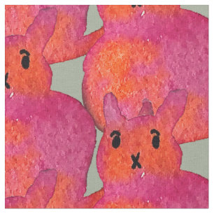 Tela ilustracion de acuarela felino y rosa