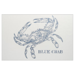 Tela Ilustracion de cangrejo azul