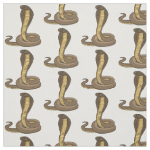 Tela Ilustracion de cobra marrón