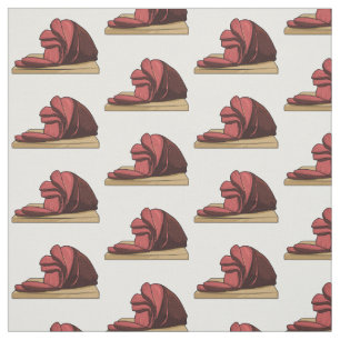 Tela Ilustración de dibujos animados de jamón