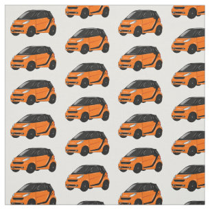 Tela Ilustración de dibujos animados de micro coche