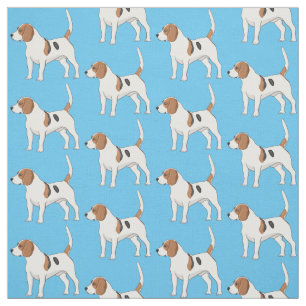 Tela Ilustración de dibujos animados de perro Beagle 