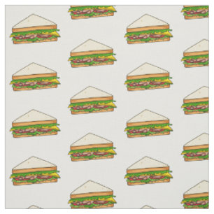 Tela Ilustración de dibujos animados de sándwich