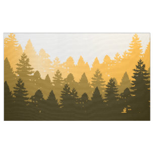 Tela Ilustracion de la silueta del árbol forestal