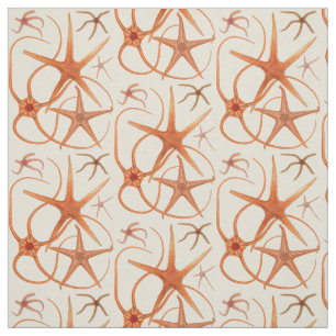 Tela Ilustracion de las estrellas de mar del vintage