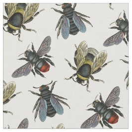 Tela Ilustracion de miel de abeja vintage tipográfico a