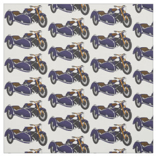 Tela Ilustracion de motocicleta púrpura de Sidecar