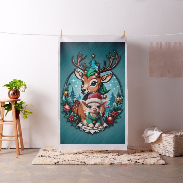 Tela Ilustracion de Navidades alegres e invitantes (In Situ)