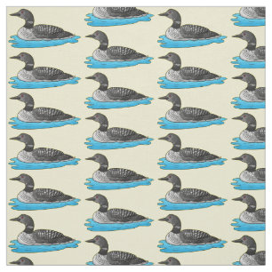 Tela Ilustracion de personalizado de aves de Loon