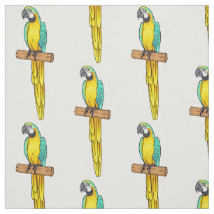 Tela Ilustracion de personalizado de aves de macao azul