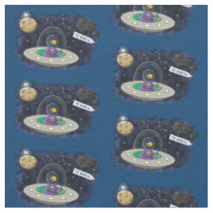 Tela Ilustracion de personalizado de barco espacial UFO