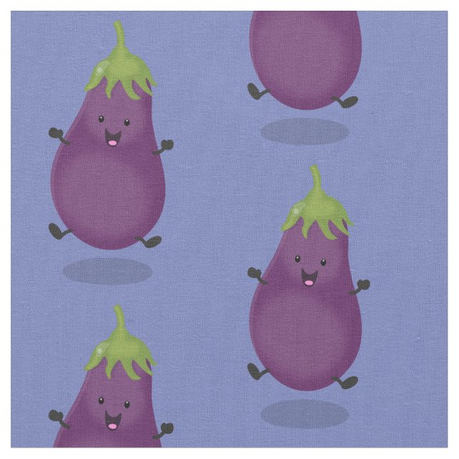 Tela Ilustracion de personalizado de berenjenas de bere (De cerca)