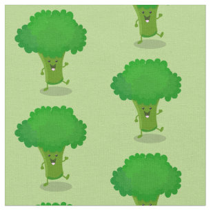 Tela Ilustracion de personalizado de brócoli de baile c