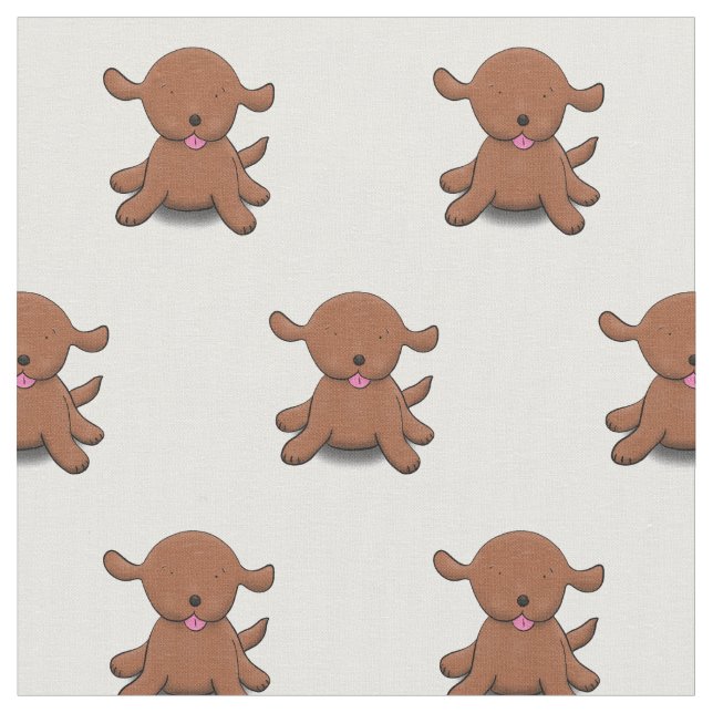 Tela Ilustracion de personalizado de cachorro alegre (De cerca)