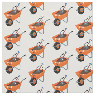 Tela Ilustracion de personalizado de carretilla naranja